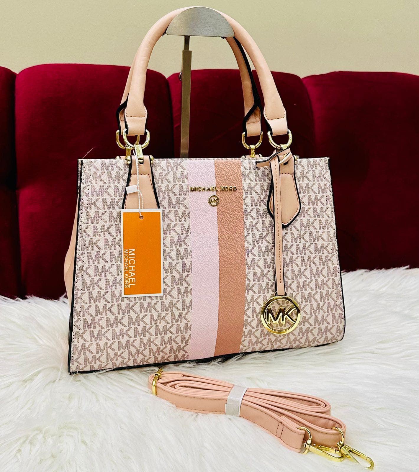 Michael Kors Striped Signature Handbag
