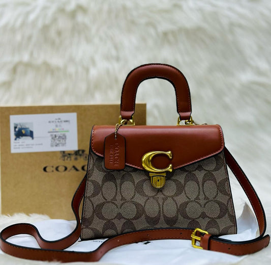 COACH Signature 'C' Mini Handbag – Available in White, Black & Blue