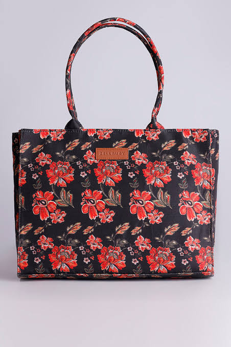 Floral Fantasy Canvas Tote Bag