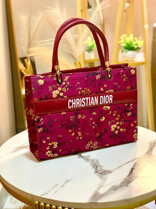 Christian Dior Floral Embroidered Tote Bag – Bold Elegance Redefined